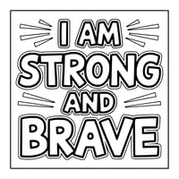 Image 2 of Positive Affirmation Coloring Pages/Posters for Kids - Instant Download