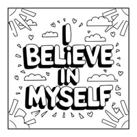 Image 3 of Positive Affirmation Coloring Pages/Posters for Kids - Instant Download