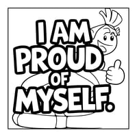 Image 5 of Positive Affirmation Coloring Pages/Posters for Kids - Instant Download