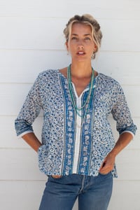Image 1 of India Top Blue Small Multi