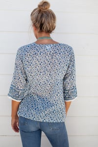 Image 3 of India Top Blue Small Multi