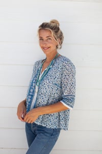 Image 4 of India Top Blue Small Multi