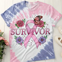 Image 2 of PINK RIBBON SURVIVOR TIEDYE T SHIRT 