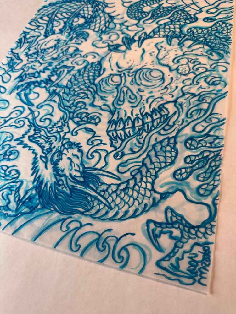Image of Blue marker sketch 2. 2023