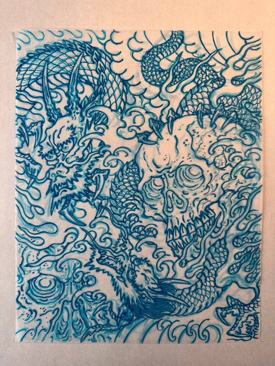 Image of Blue marker sketch 2. 2023