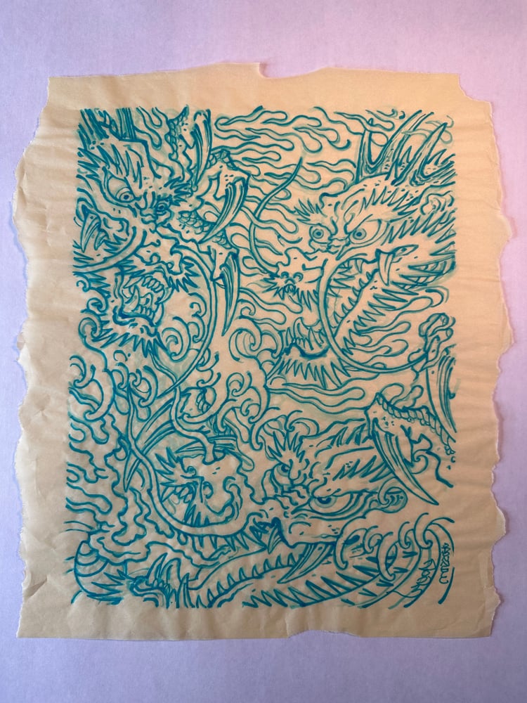 Image of Blue marker sketch 3. 2023