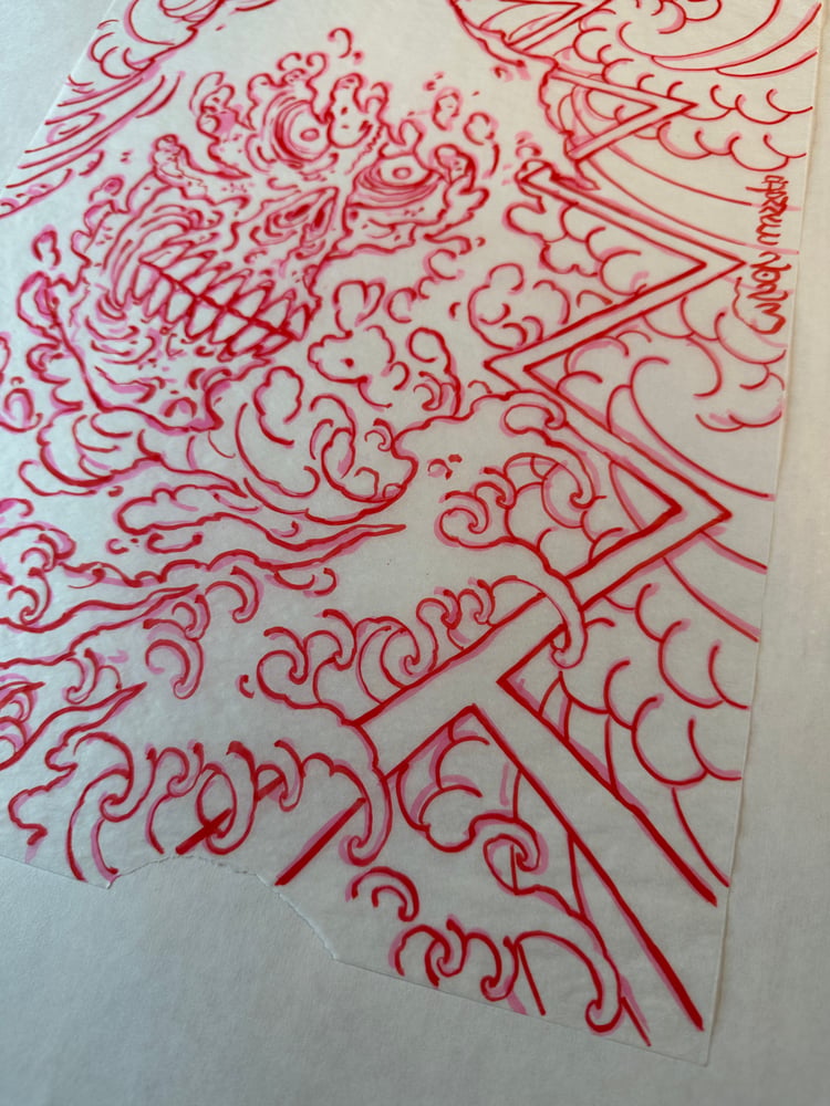 Image of Red Reaper marker sketch 2023