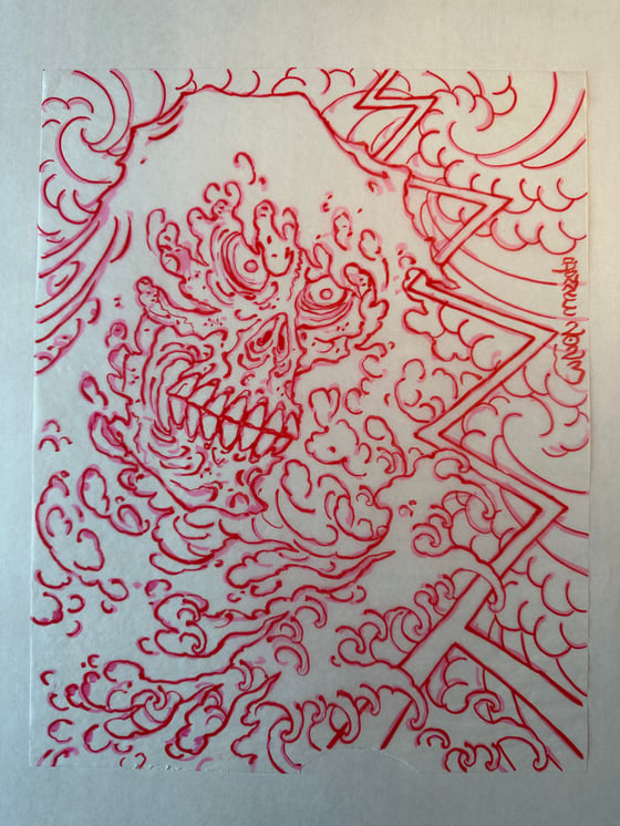 Image of Red Reaper marker sketch 2023