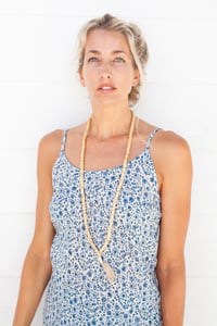 Image 3 of Cotton Slip Dress Blue Small Multi