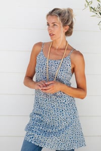 Image 4 of Cotton Slip Dress Blue Small Multi