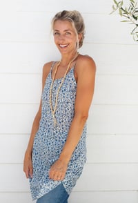 Image 5 of Cotton Slip Dress Blue Small Multi