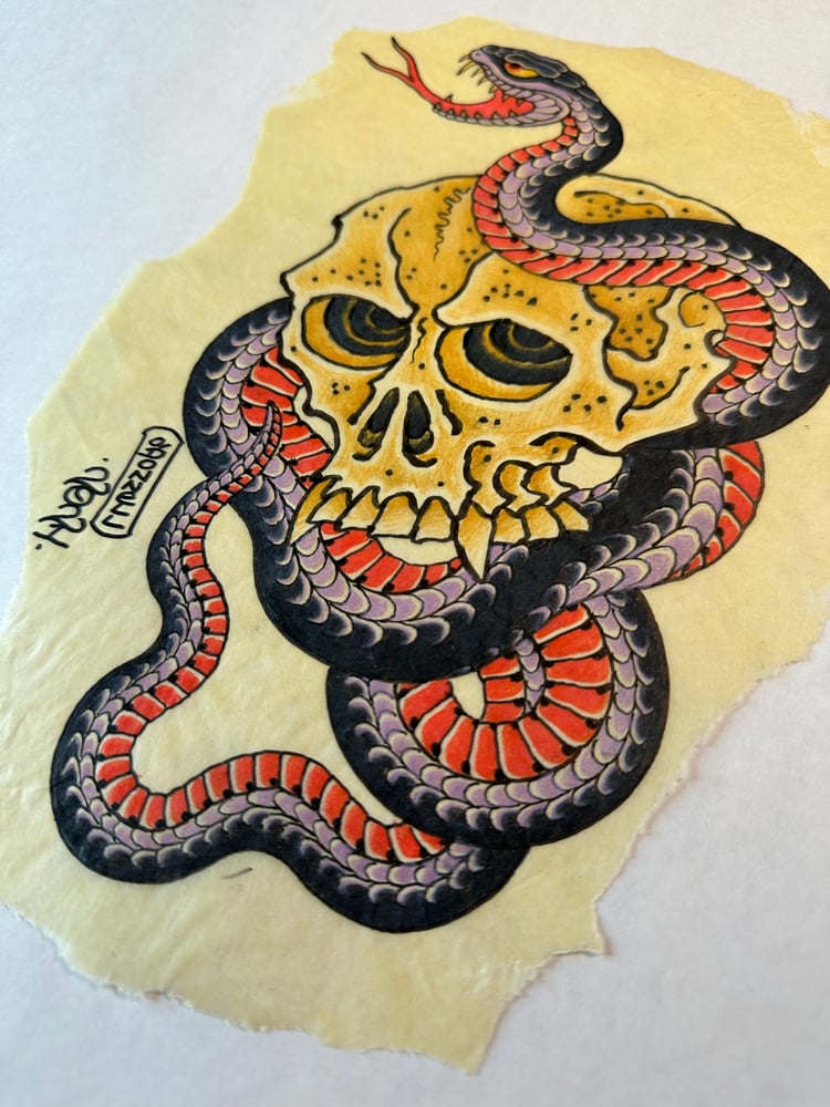 Image of Skull and purple snake 2021