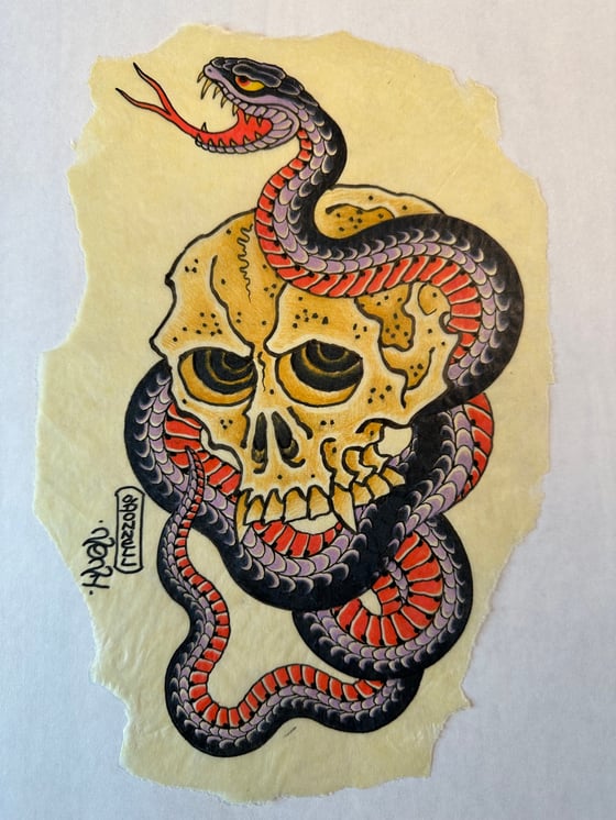 Image of Skull and purple snake 2021