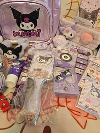 Image 4 of Kuromi Metalic Backpack Purse Bundle 