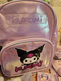 Image 2 of Kuromi Metalic Backpack Purse Bundle 