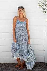 Image 1 of Amanda Dress Blue Small Multi