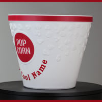 Image 3 of Personalized Popcorn Bucket: Large 6-Quart Movie Night Tub with Kernel Filter