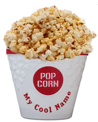Image 5 of Personalized Popcorn Bucket: Large 6-Quart Movie Night Tub with Kernel Filter