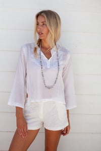 Image 1 of White Embroidered Top