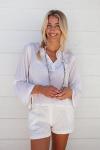 Image 2 of White Embroidered Top