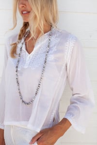 Image 3 of White Embroidered Top