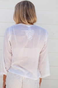Image 4 of White Embroidered Top