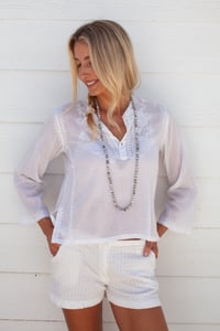 Image 6 of White Embroidered Top