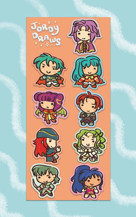 Image of FE8 Sillies Sticker Sheet