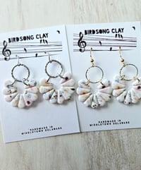 Pastel Flower Pattern Fan Dangles
