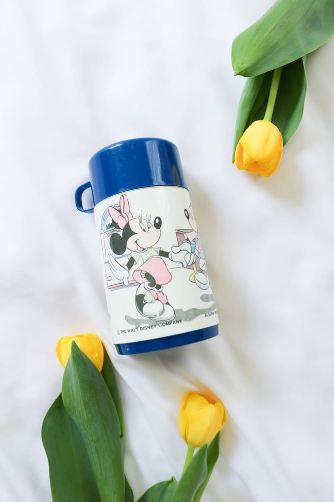Image of 90s Aladdin Micky and Minnie Lunch Box Thermos