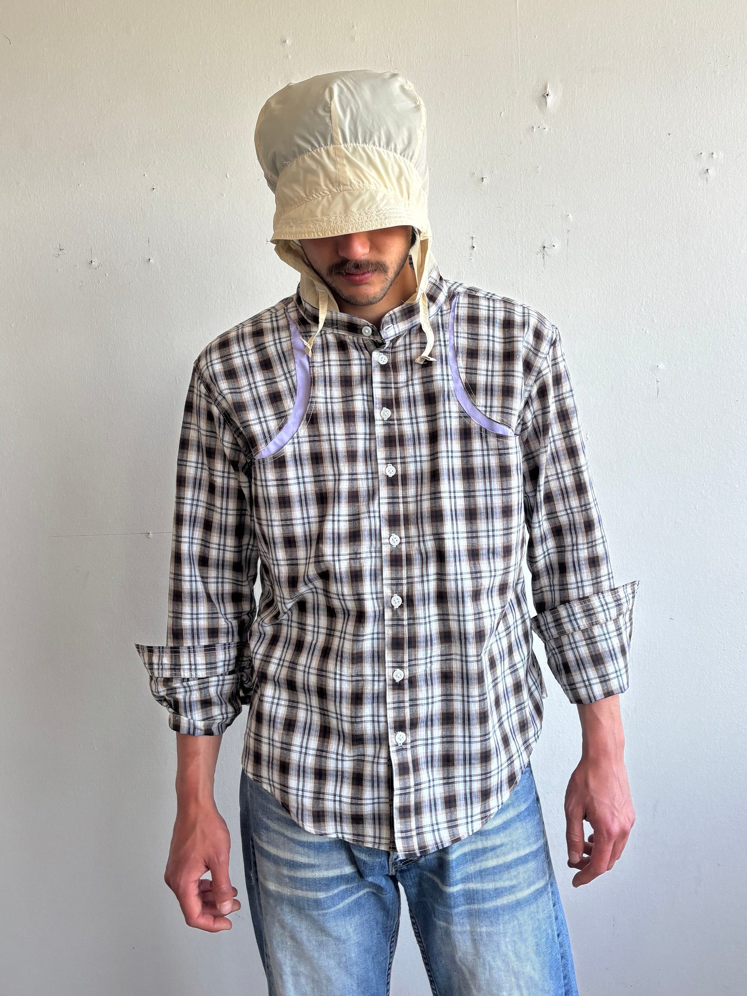 Hooded Shopper Shirt Plaid Large