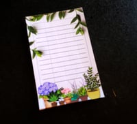 Image 1 of Handmade Plant Notepad, notes, gift, pad, flower, floral, list