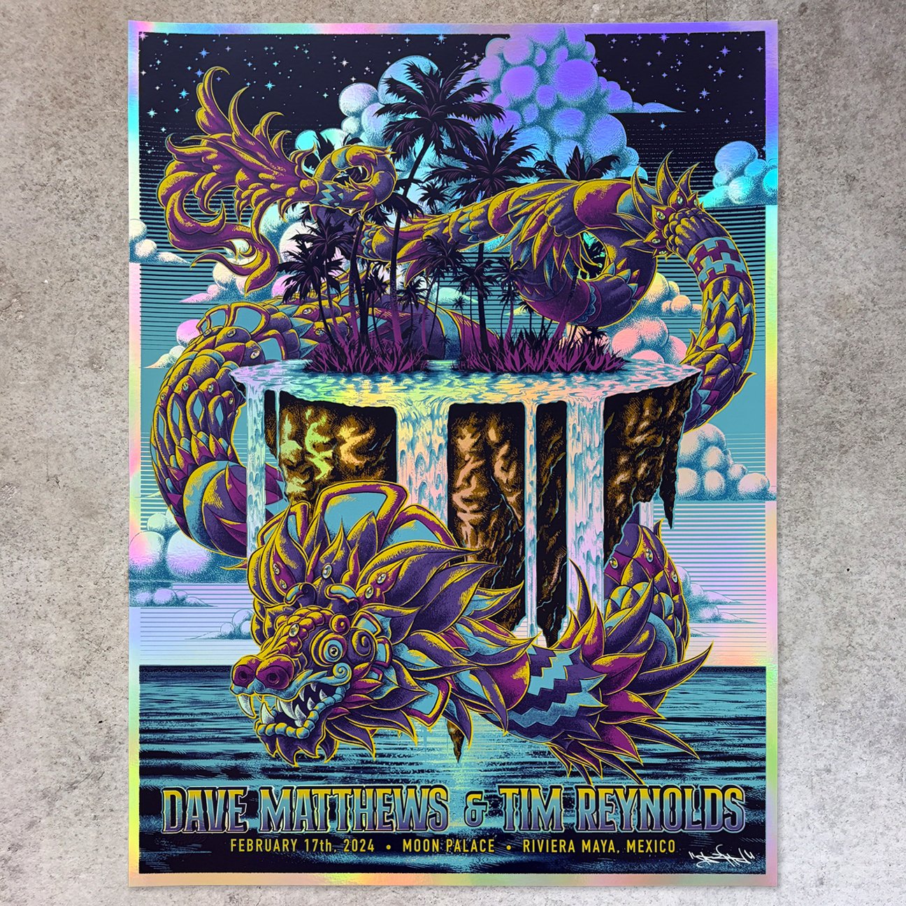 F4D Studios — Dave and Tim Mexico 2024 Rainbow Foil Poster