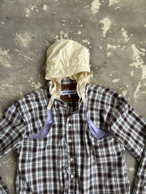 Hooded Shopper Shirt Plaid Large