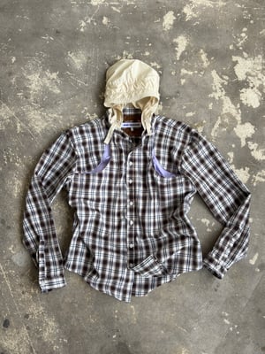 Hooded Shopper Shirt Plaid Large