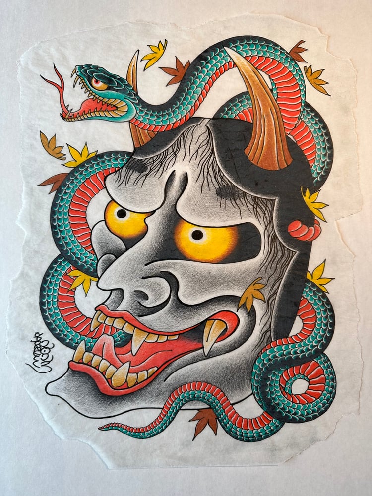 Image of Large Hannya & snake 2023