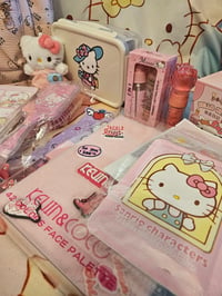 Image 2 of Hello Kitty Pink Leather Backpack Purse Bundle 