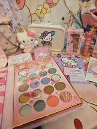 Image 6 of Hello Kitty Pink Leather Backpack Purse Bundle 