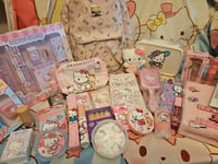 Image 8 of Hello Kitty Pink Leather Backpack Purse Bundle 