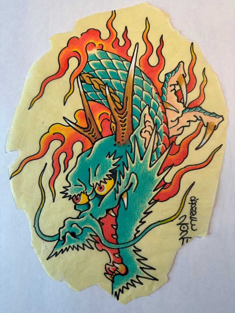 Image of Green dragon & fire 2024