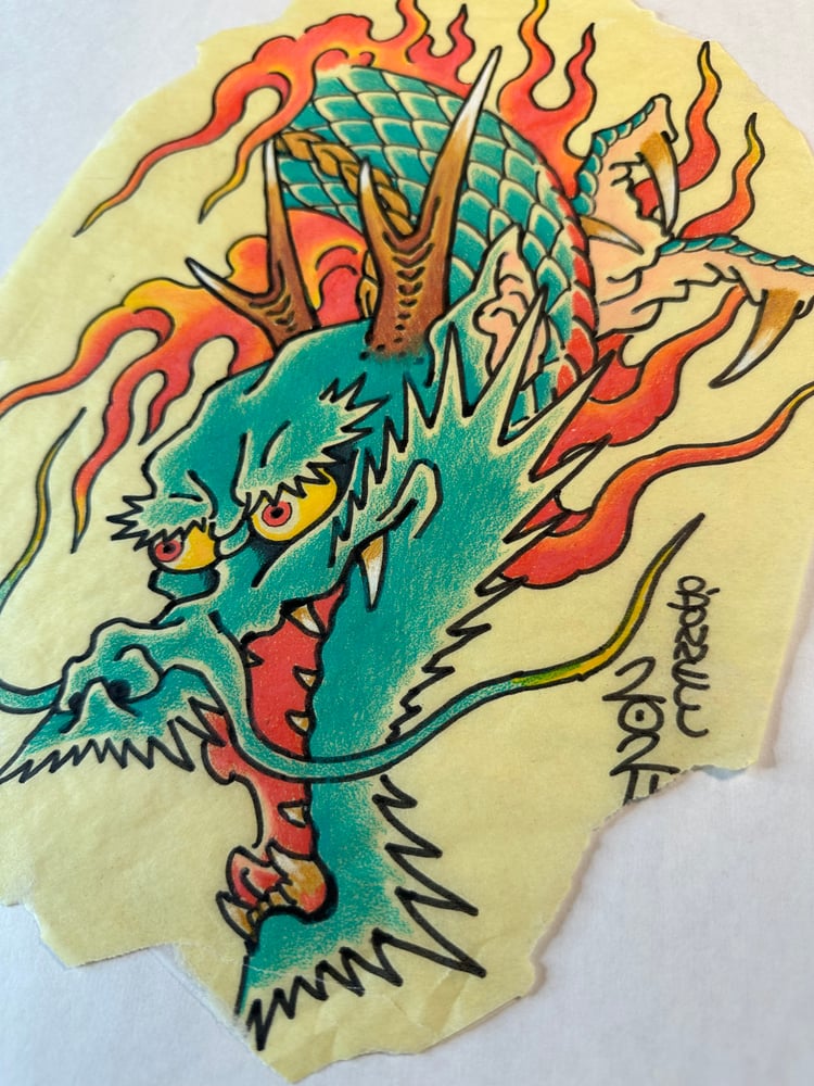 Image of Green dragon & fire 2024