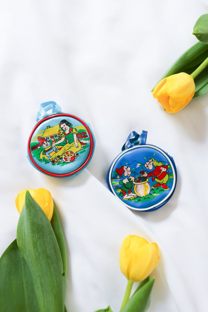 *RARE Vintage 1960s Disney Snow White and the Seven Dwarfs Set of Two Coin Purses