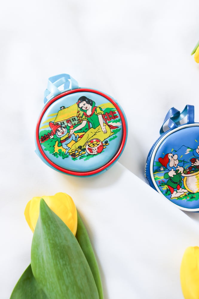 Image of *RARE Vintage 1960s Disney Snow White and the Seven Dwarfs Set of Two Coin Purses