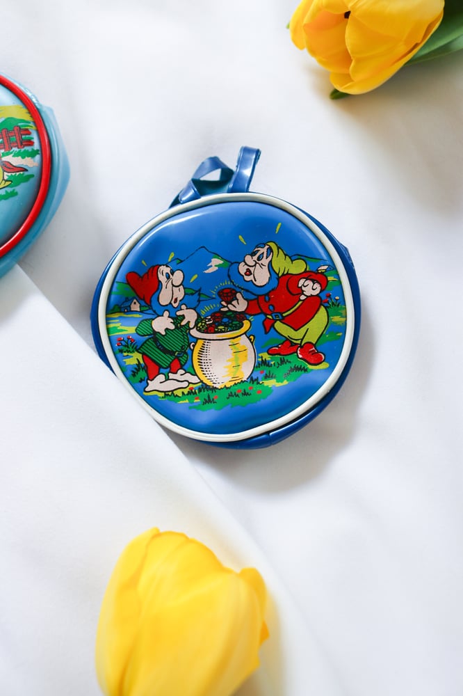 Image of *RARE Vintage 1960s Disney Snow White and the Seven Dwarfs Set of Two Coin Purses