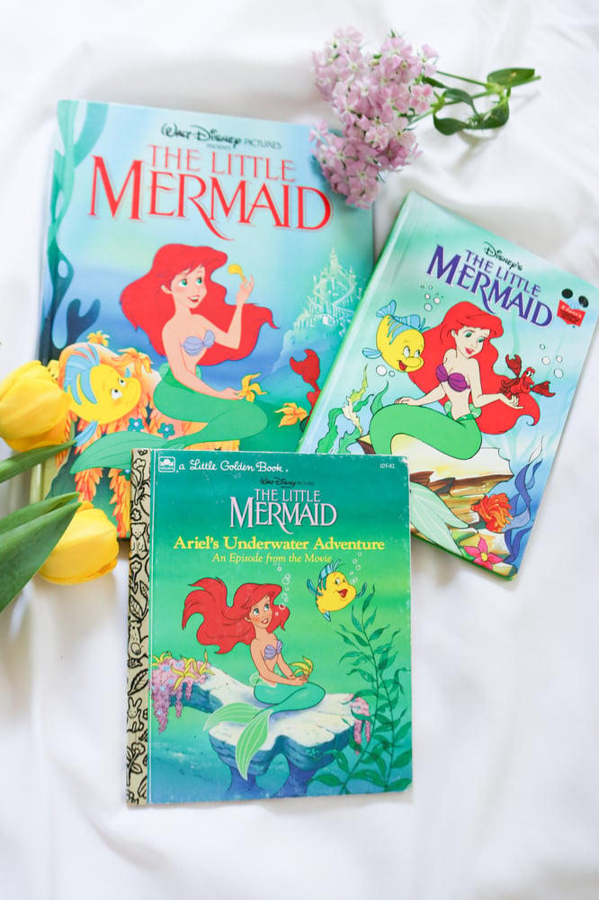 Image of Vintage Disney Princess Little Mermaid Coffee Book Bundle - Set of 3