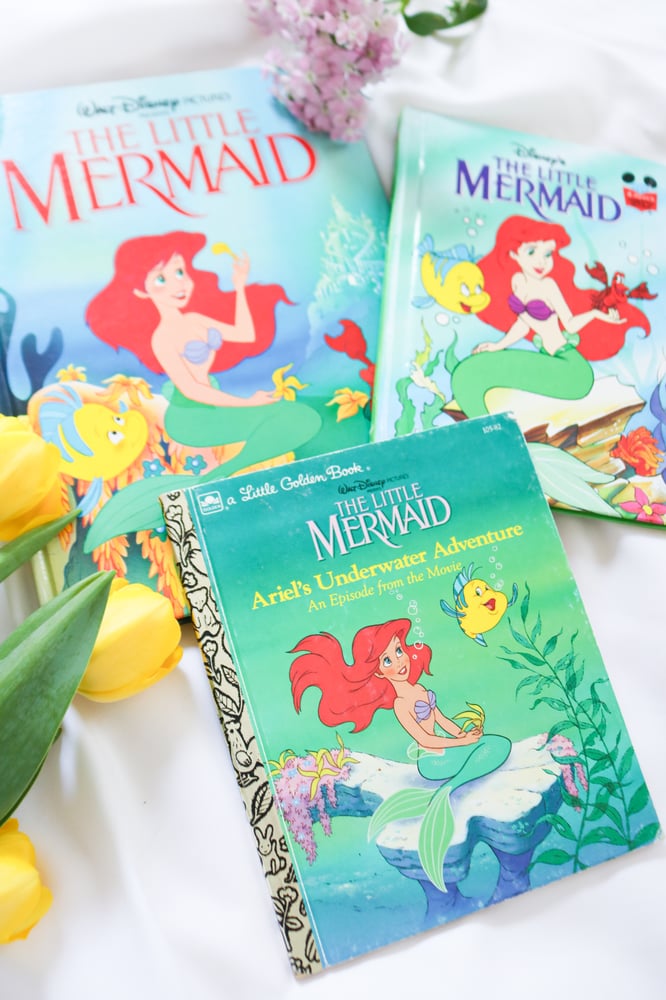 Image of Vintage Disney Princess Little Mermaid Coffee Book Bundle - Set of 3