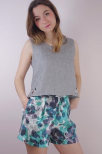 Image 1 of NINA --- short imprimé en lin