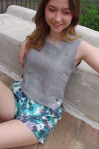 Image 4 of NINA --- short imprimé en lin