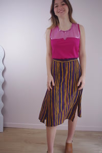 Image 2 of LUCIE --- jupe fendue à rayures 