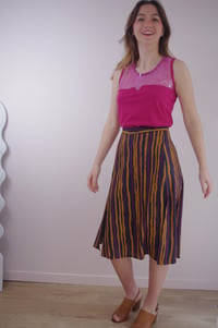 Image 3 of LUCIE --- jupe fendue à rayures 